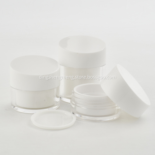 White Cosmetic Lotion Bottle Acrylic Plastic Bottle